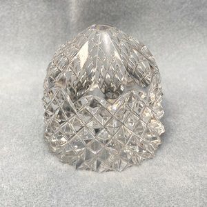 Paper Weight Fluted Dome Cut Crystal with Diamond Pattern